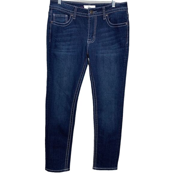 VGS Denim For All Time Women’s Skinny Jeans Size 8 Dark Wash Stretch Mid Rise - Picture 1 of 7